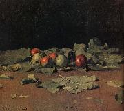 Ilia Efimovich Repin Apple still life and leaves France oil painting artist